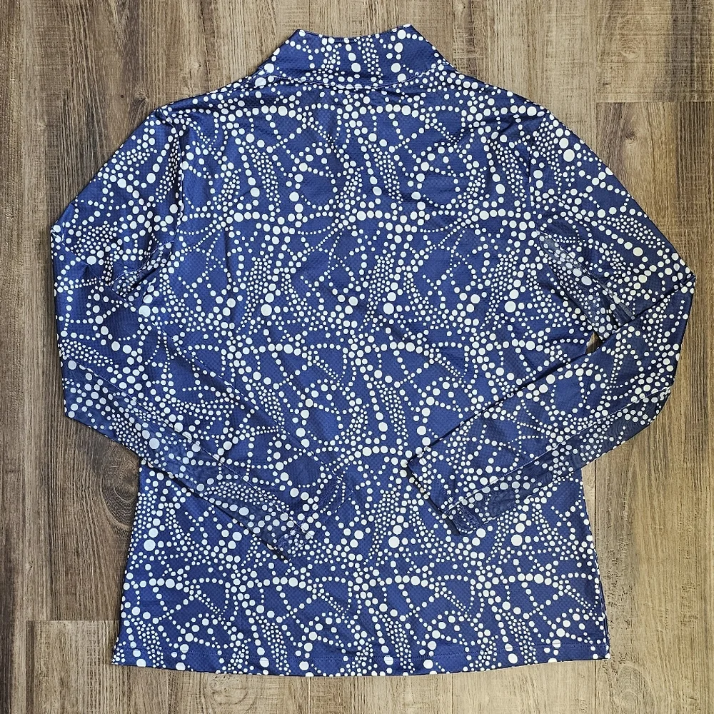 EUC Gottex Kate Mock Neck Half Zip Long Sleeve Top - Picture 2 of 7